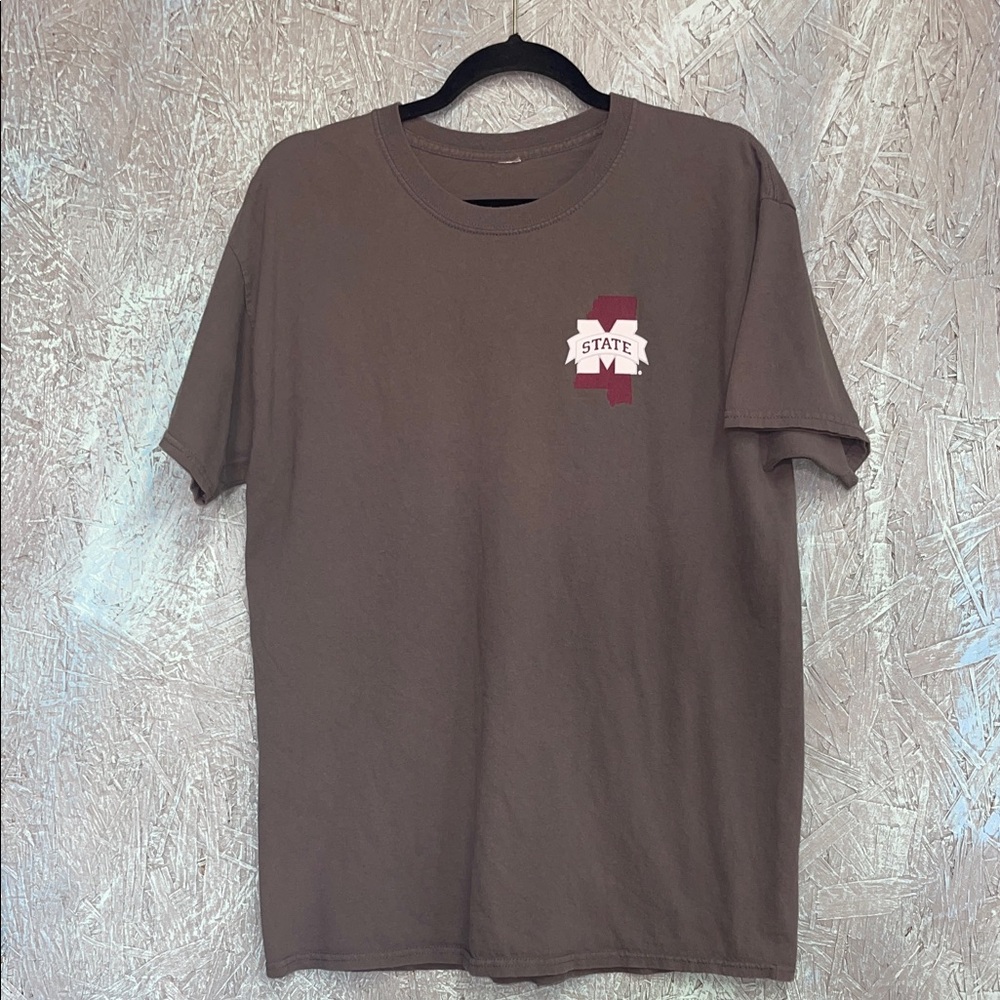 Men's Brown Tee with State Graphic